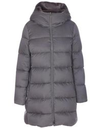 Herno - Jassen ,Grijs ,Polyester A-Shape Donsjas - Lyst