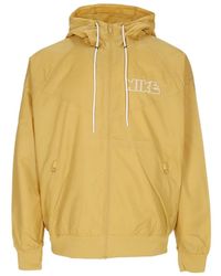 Nike - Cortavientos Chaqueta Forrada Tejida Windrunner Para Hombre Trigo Dorado/Trigo Dorado/Trigo Dorado/Blanco - Lyst