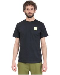 The North Face - Schwarzes koordinaten-druck t-shirt regular fit - Lyst