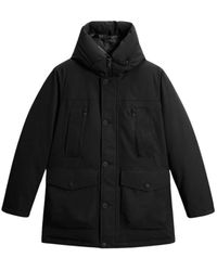 Woolrich - Arctic parka in schwarzem poly twill - Lyst