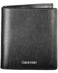Calvin Klein - Accessoires ,Zwart ,Leer Leren Portemonnee - Lyst