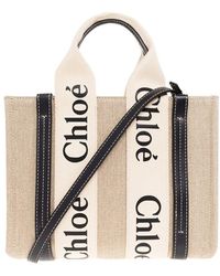 Chloé - 'woody small' umhängetasche - Lyst