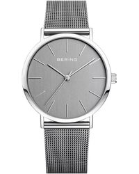 Bering - Accessoires ,Grijs Set Met Analoge Quartz Horloge En Oorbellen Grijs 13436-309-Gwp - Lyst