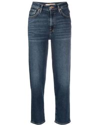 7 For All Mankind - Malia High Rise Cropped Jeans - Lyst