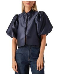 Dea Kudibal - Overhemden ,Blauw ,Wol Olivia Blazer Voor Stijlvolle Winteroutfits - Lyst