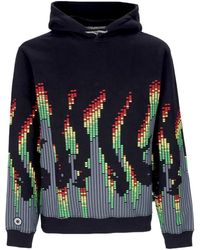 Octopus - Hoodies & Sweatvesten ,Veelkleurig ,Katoen Zwarte Sound Wave Hoodie Met Logo - Lyst