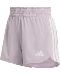 adidas - Fitness ,Paars ,Polyester Pacer Workout Woven High Rise Shorts - Lyst