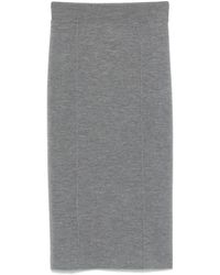 Pinko - Rokken ,Grijs ,Wol Midi Rok - Lyst