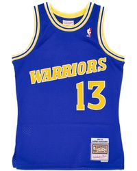 Mitchell & Ness - Fitness ,Blauw ,Polyester Nba Road Jersey Hardwood Classics - Lyst