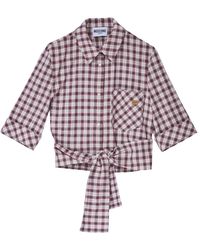 Moschino - Overhemden ,Veelkleurig ,Katoen Camicia Corta Incrocio - Lyst
