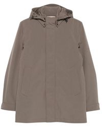 Woolrich - Jassen ,Grijs ,Leer Barrow Mac Softshell Jas - Lyst