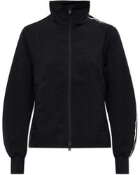 Y-3 - Hoodies & Sweatvesten ,Zwart ,Polyester Sport Uniform Raw Cut 3 Stripes Track Top - Lyst