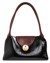 Versace - Tassen ,Zwart ,Vivian Kleine Leren East/West Schoudertas - Lyst