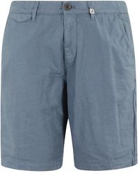 Myths - Korte Broeken ,Blauw ,Katoen Korte Linnen Katoenen Shorts - Lyst