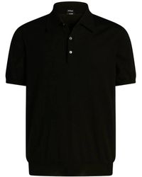 Kiton - Truien & Vesten ,Zwart ,Katoen Puur Katoenen T-Shirt Met Ronde Hals - Lyst