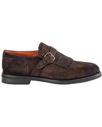 Santoni - Wildleder ballerinas mit fransen - Lyst