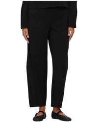 Object - Broeken ,Zwart ,Polyester Objlisa Hw Ankel Barrel Pant - Lyst