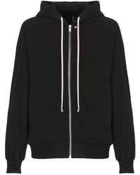 Rick Owens - Hoodies & Sweatvesten ,Zwart ,Katoen Hoodie Met Rits Van Katoen - Lyst
