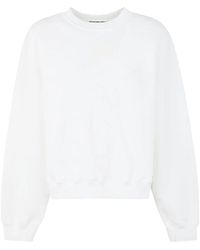 Alexander Wang - Weißes terry crew sweatshirt mit puff paint logo - Lyst