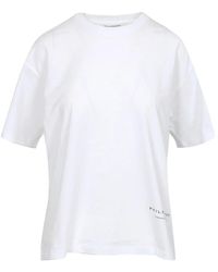 Philosophy Di Lorenzo Serafini - Tops ,Wit ,Katoen Wit Crew Neck T-Shirt Met Logo - Lyst