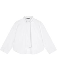 ARMANI EXCHANGE - Tie-Detail Boxy Shirt - Lyst