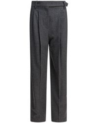 Brunello Cucinelli - Gekreukte Wollen Broek - Lyst