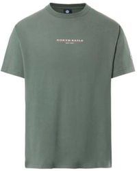 North Sails - Bio-baumwoll-t-shirt mit kurzen ärmeln und rundhalsausschnitt - Lyst