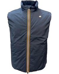 K-Way - Jassen ,Blauw ,Polyester Valen Vest - Lyst