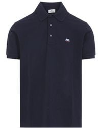 Etro - Tops ,Blauw ,Katoen Polo Roma Plain - Lyst
