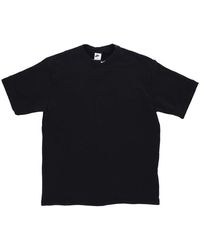 Nike - Fitness ,Zwart ,Katoen Circa Top Tee Zwart/Wit - Lyst
