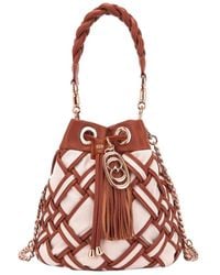 La Carrie - Braune Leder Eimer Tasche - Lyst