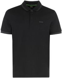 BOSS - Baumwoll-Polo-Shirt Gerippte Kanten Regular Fit - Lyst