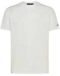Peuterey - Stretch Katoenen T-Shirt Met Gedrukt Logo - Lyst