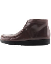 Nature Footwear - Handgefertigte leder schnürstiefel kaffee - Lyst