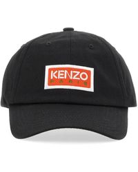 KENZO - Logo baseballkappe mit hartem schirm - Lyst