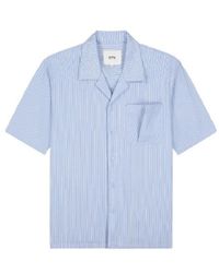 Arte' - Overhemden ,Blauw ,Katoen Blocks Shirt - Lyst