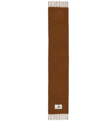 Marni - Accessoires ,Bruin ,Geborstelde Alpaca Sjaal Met Franjes - Lyst