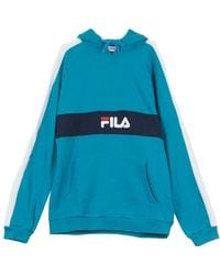 Fila - Hoodies & Sweatvesten ,Blauw ,Katoen Lichtgewicht Hoodie - Lyst