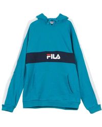 Fila - Hoodies & Sweatvesten ,Blauw ,Katoen Lichtgewicht Hoodie - Lyst