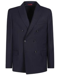 Fay - Jassen ,Zwart ,Denim Double-Breasted Jas - Lyst