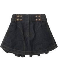 Zimmermann - Denim Rok Met Riem - Lyst