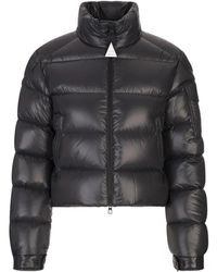 Moncler - Schwarze Daunenjacke Mit Polyamid-Futter - Lyst