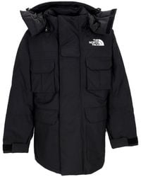 The North Face - Fitness ,Zwart ,Leer Geïsoleerde Parka Lange Jas - Lyst