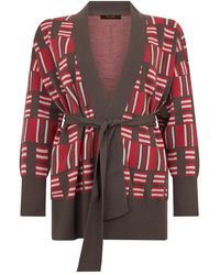 Moorer - Simona Cardigan Met Ceintuur - Lyst