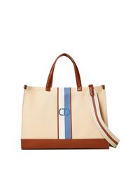 Twinset - Tassen ,Leer Shopper Tas Met Oval T Logo - Lyst
