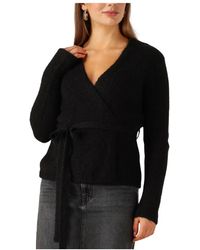 SELECTED - Truien & Vesten ,Zwart ,Slfgabella Ls Knit Belt Cardigan - Lyst