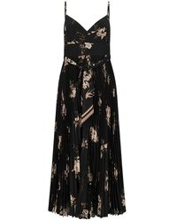 Zimmermann - Sunray Geplooide Midi Jurk - Lyst