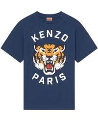 KENZO - Lucky tiger oversize t-shirt - Lyst