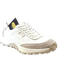 Camper - Sportliche Graue Ledersneaker Mit Weißer Logo-Stickerei - Lyst