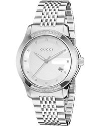 Gucci - Ya1264075 G-Timeless Tweekleurig Herenhorloge - Lyst